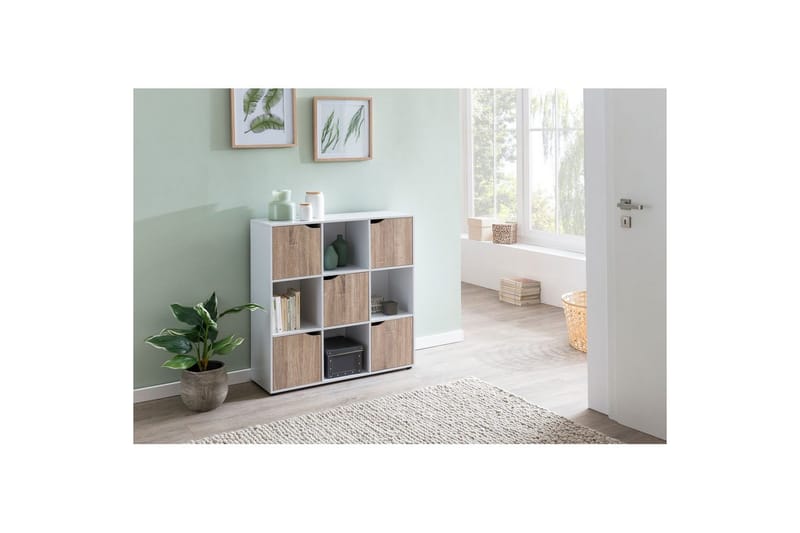 Stående hylla Wohnling Massa Melaminbelagd spånskiva med förvaringsutrymme 5 dörrar Modern - Möbler - Bord & matgrupp - Avlastningsbord & sidobord - Konsolbord & hallbord