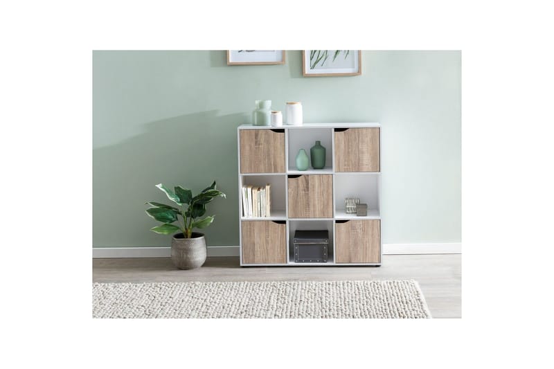 Stående hylla Wohnling Massa Melaminbelagd spånskiva med förvaringsutrymme 5 dörrar Modern - Möbler - Bord & matgrupp - Avlastningsbord & sidobord - Konsolbord & hallbord