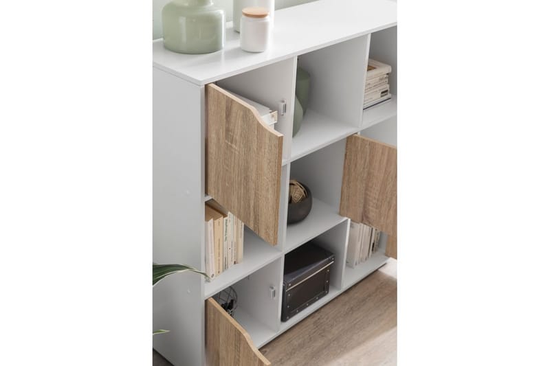 Stående hylla Wohnling Massa Melaminbelagd spånskiva med förvaringsutrymme 5 dörrar Modern - Möbler - Bord & matgrupp - Avlastningsbord & sidobord - Konsolbord & hallbord