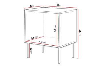Stintino Sängbord 51 cm - Beige/Brun - Möbler - Bord & matgrupp - Avlastningsbord & sidobord - Sängbord & nattduksbord