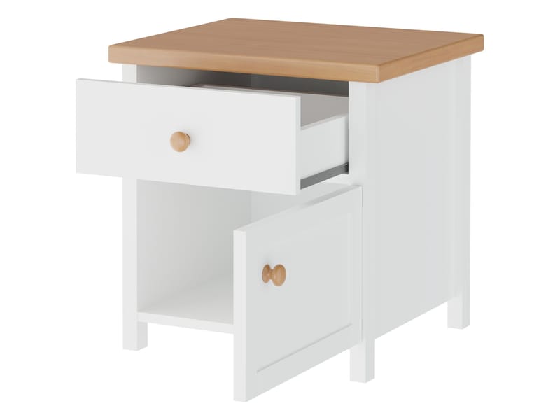Storys sängbord 45x52 cm - Beige, ek - Möbler - Bord & matgrupp - Avlastningsbord & sidobord - Sängbord & nattduksbord