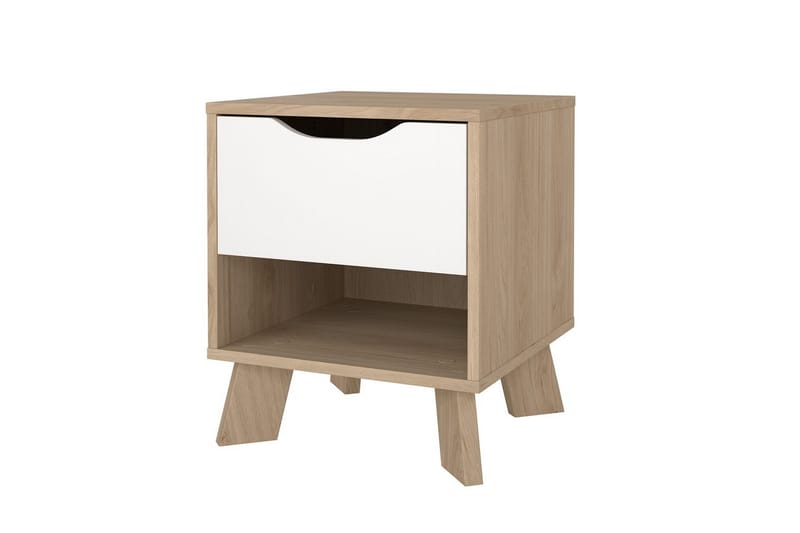 Sumita Sängbord 40 cm - Brun/Vit - Möbler - Bord & matgrupp - Avlastningsbord & sidobord - Sängbord & nattduksbord