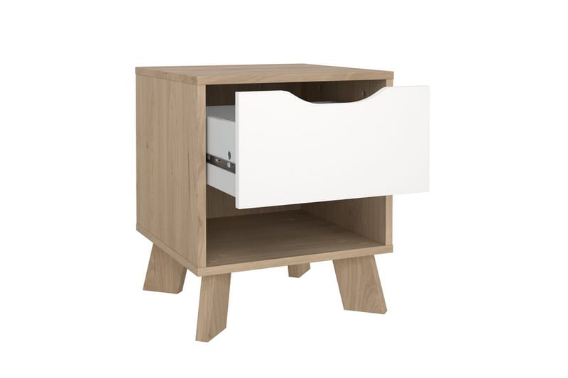 Sumita Sängbord 40 cm - Brun/Vit - Möbler - Bord & matgrupp - Avlastningsbord & sidobord - Sängbord & nattduksbord