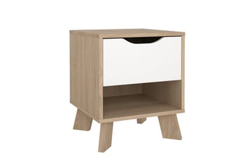 Sumita Sängbord 40 cm - Brun/Vit - Möbler - Bord & matgrupp - Avlastningsbord & sidobord - Sängbord & nattduksbord
