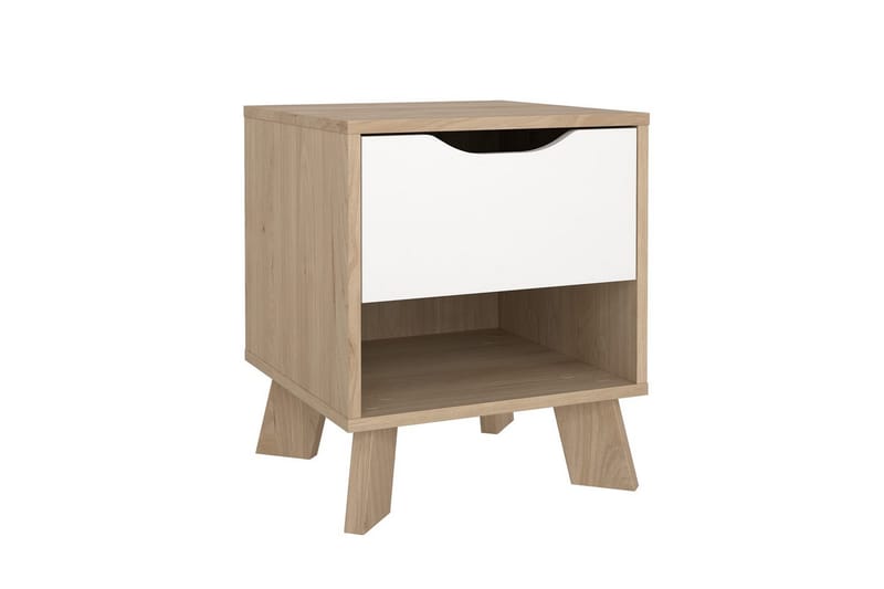 Sumita Sängbord 40 cm - Brun/Vit - Möbler - Bord & matgrupp - Avlastningsbord & sidobord - Sängbord & nattduksbord