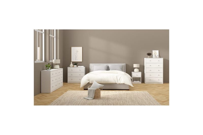 Sundra Sängbord 38 cm - Vit - Möbler - Bord & matgrupp - Avlastningsbord & sidobord - Sängbord & nattduksbord