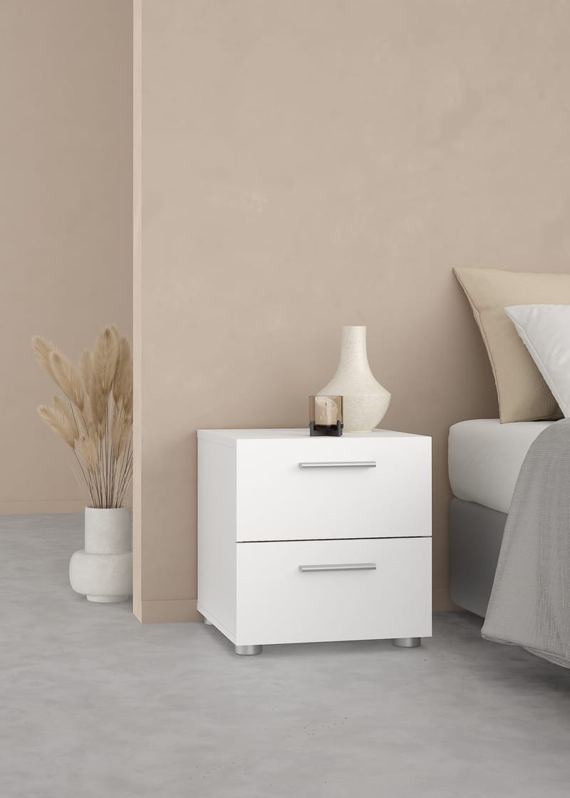 Suntia Nattduksbord med 2 lådor 40x40x42 cm - Möbler - Bord & matgrupp - Avlastningsbord & sidobord - Sängbord & nattduksbord