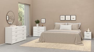 Suntia Nattduksbord med 2 lådor 40x40x42 cm - Möbler - Bord & matgrupp - Avlastningsbord & sidobord - Sängbord & nattduksbord