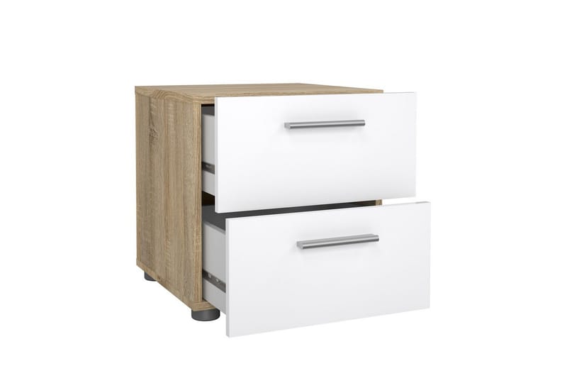 Suntia Sängbord 40 cm - Vit/Natur - Möbler - Bord & matgrupp - Avlastningsbord & sidobord - Sängbord & nattduksbord