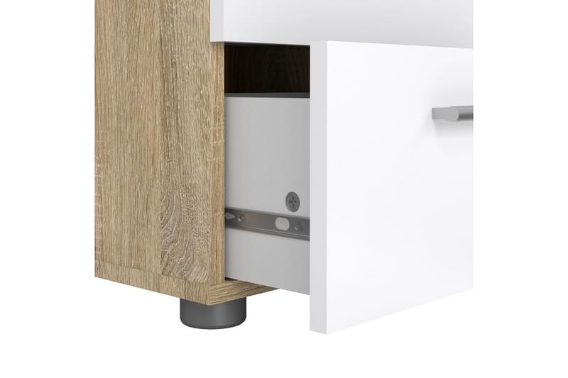 Suntia Sängbord 40 cm - Vit/Natur - Möbler - Bord & matgrupp - Avlastningsbord & sidobord - Sängbord & nattduksbord
