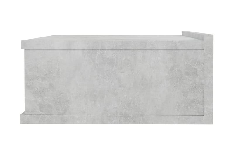 Svävande sängbord betonggrå 40x30x15 cm spånskiva - Grå - Sängbord & nattduksbord