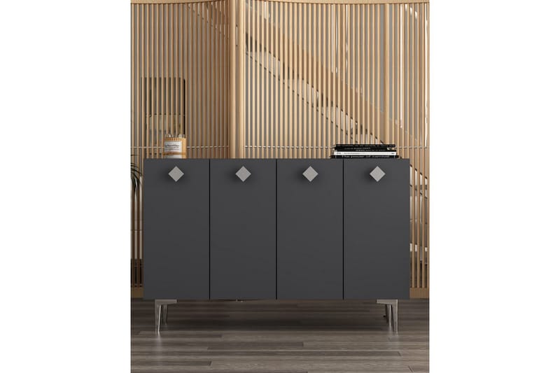 Sylas Konsollbord 120x120 cm - Antracit/Silver - Möbler - Bord & matgrupp - Avlastningsbord & sidobord - Konsolbord & hallbord