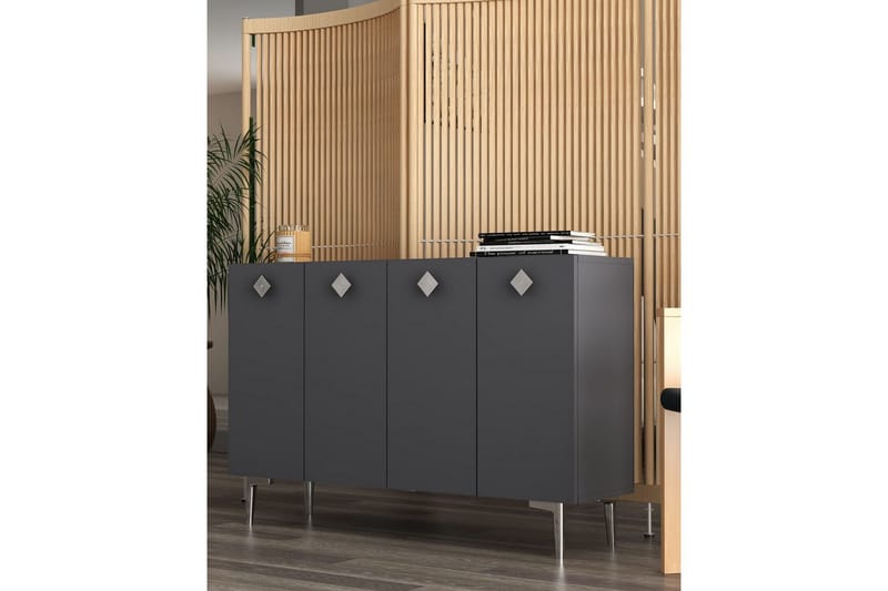 Sylas Konsollbord 120x120 cm - Antracit/Silver - Möbler - Bord & matgrupp - Avlastningsbord & sidobord - Konsolbord & hallbord