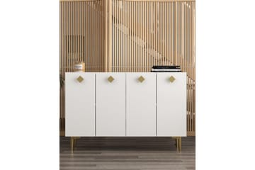 Sylas Konsollbord 120x120 cm - Vit/Guld - Möbler - Bord & matgrupp - Avlastningsbord & sidobord - Konsolbord & hallbord