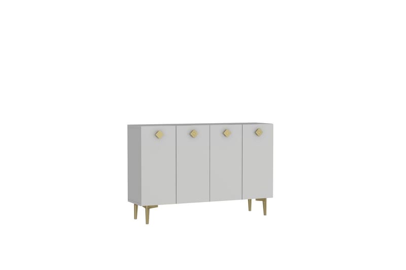Sylas Konsollbord 120x120 cm - Vit/Guld - Möbler - Bord & matgrupp - Avlastningsbord & sidobord - Konsolbord & hallbord