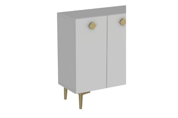 Sylas Konsollbord 120x120 cm - Vit/Guld - Möbler - Bord & matgrupp - Avlastningsbord & sidobord - Konsolbord & hallbord