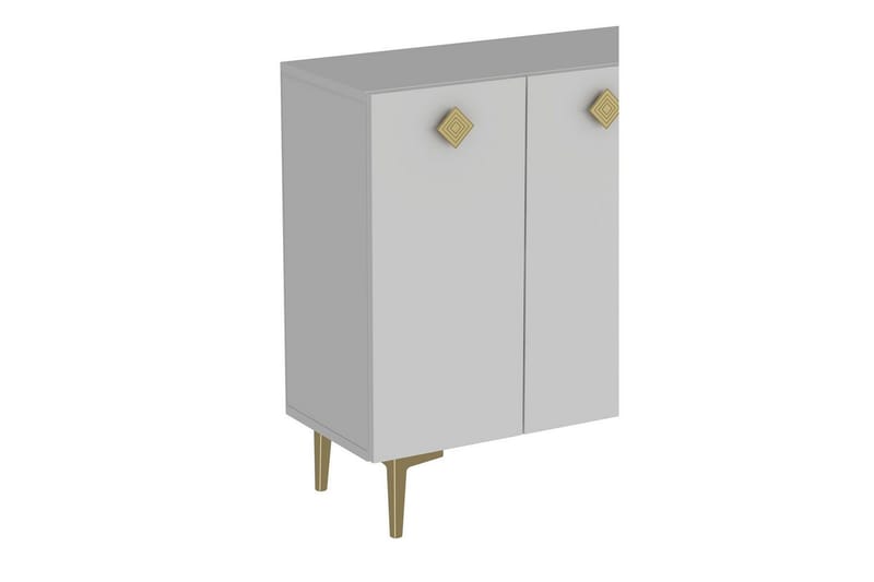 Sylas Konsollbord 120x120 cm - Vit/Guld - Möbler - Bord & matgrupp - Avlastningsbord & sidobord - Konsolbord & hallbord