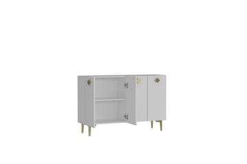 Sylas Konsollbord 120x120 cm - Vit/Guld - Möbler - Bord & matgrupp - Avlastningsbord & sidobord - Konsolbord & hallbord