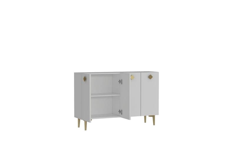Sylas Konsollbord 120x120 cm - Vit/Guld - Möbler - Bord & matgrupp - Avlastningsbord & sidobord - Konsolbord & hallbord