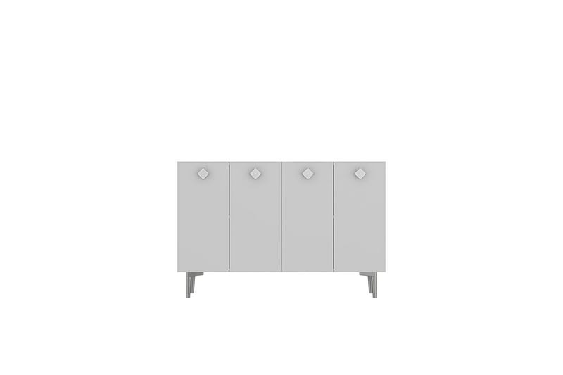 Sylas Konsollbord 120x120 cm - Vit/Silver - Möbler - Bord & matgrupp - Avlastningsbord & sidobord - Konsolbord & hallbord