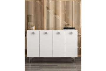 Sylas Konsollbord 120x120 cm - Vit/Silver - Möbler - Bord & matgrupp - Avlastningsbord & sidobord - Konsolbord & hallbord