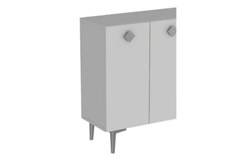 Sylas Konsollbord 120x120 cm - Vit/Silver - Möbler - Bord & matgrupp - Avlastningsbord & sidobord - Konsolbord & hallbord