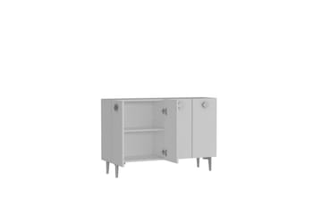 Sylas Konsollbord 120x120 cm - Vit/Silver - Möbler - Bord & matgrupp - Avlastningsbord & sidobord - Konsolbord & hallbord