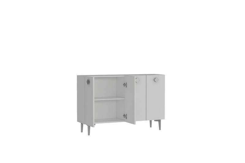 Sylas Konsollbord 120x120 cm - Vit/Silver - Möbler - Bord & matgrupp - Avlastningsbord & sidobord - Konsolbord & hallbord