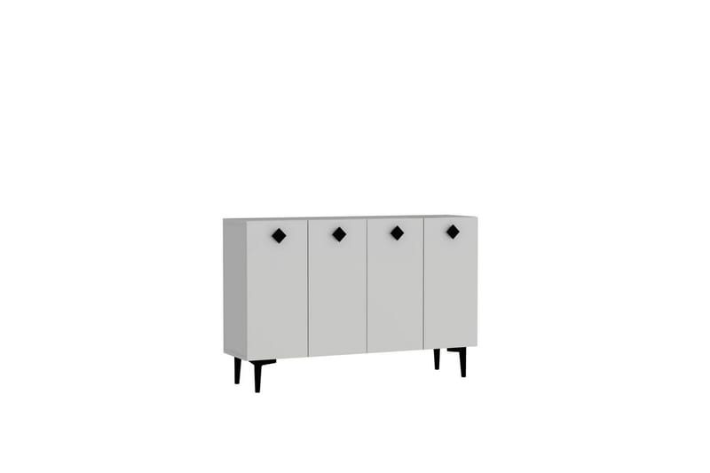 Sylas Konsollbord 120x120 cm - Vit/Svart - Möbler - Bord & matgrupp - Avlastningsbord & sidobord - Konsolbord & hallbord