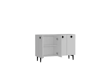 Sylas Konsollbord 120x120 cm - Vit/Svart - Möbler - Bord & matgrupp - Avlastningsbord & sidobord - Konsolbord & hallbord