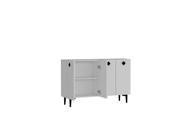 Sylas Konsollbord 120x120 cm - Vit/Svart - Möbler - Bord & matgrupp - Avlastningsbord & sidobord - Konsolbord & hallbord