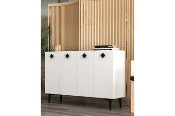 Sylas Konsollbord 120x120 cm - Vit/Svart - Möbler - Bord & matgrupp - Avlastningsbord & sidobord - Konsolbord & hallbord