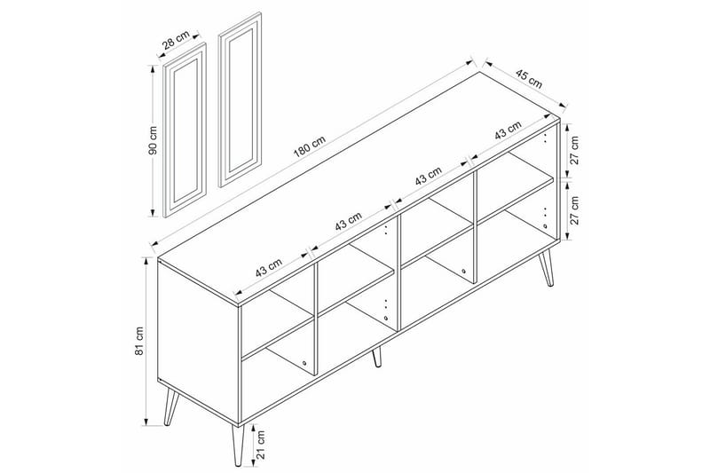 Syrri Konsollbord 180 cm - Sandsten - Möbler - Bord & matgrupp - Avlastningsbord & sidobord - Konsolbord & hallbord