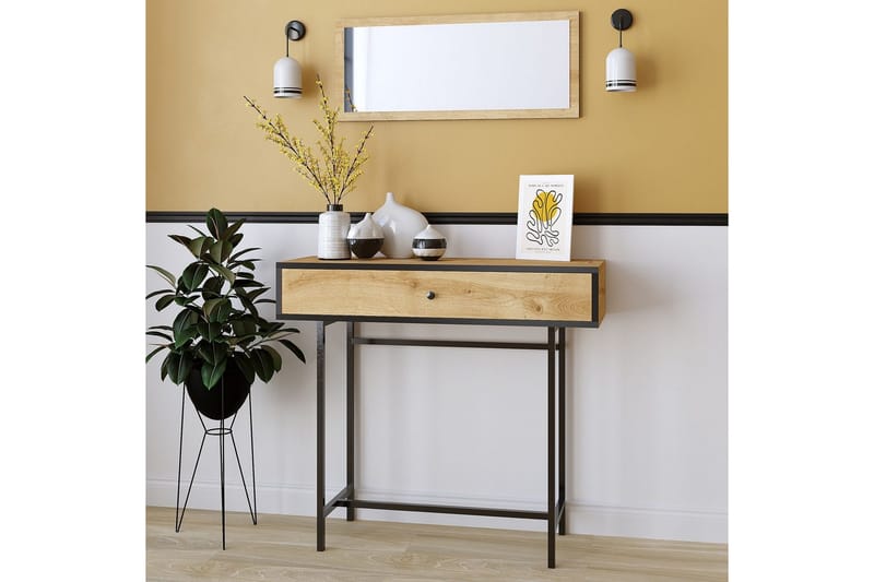 Taharoa Konsollbord 100 cm - Ek/Svart - Möbler - Bord & matgrupp - Avlastningsbord & sidobord - Konsolbord & hallbord