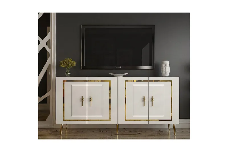 Talon Konsollbord 150 cm - Vit/Guld - Möbler - Bord & matgrupp - Avlastningsbord & sidobord - Konsolbord & hallbord