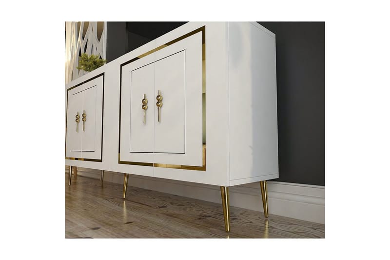 Talon Konsollbord 150 cm - Vit/Guld - Möbler - Bord & matgrupp - Avlastningsbord & sidobord - Konsolbord & hallbord