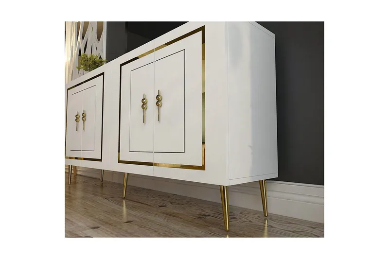 Talon Konsollbord 150 cm - Vit/Guld - Möbler - Bord & matgrupp - Avlastningsbord & sidobord - Konsolbord & hallbord