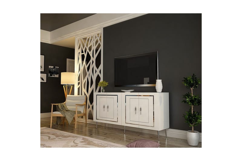 Talon Konsollbord 150 cm - Vit/Silver - Möbler - Bord & matgrupp - Avlastningsbord & sidobord - Konsolbord & hallbord