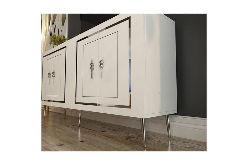 Talon Konsollbord 150 cm - Vit/Silver - Möbler - Bord & matgrupp - Avlastningsbord & sidobord - Konsolbord & hallbord