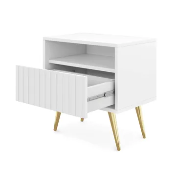 Tapas Sängbord 48 cm - Vit - Möbler - Bord & matgrupp - Avlastningsbord & sidobord - Sängbord & nattduksbord