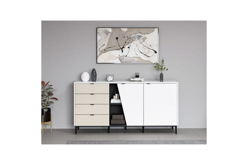 Tarnen Konsollbord 180 cm - Svart/Sand/Vit - Möbler - Bord & matgrupp - Avlastningsbord & sidobord - Konsolbord & hallbord