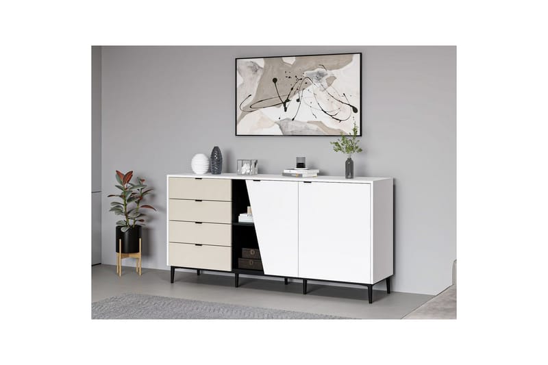 Tarnen Konsollbord 180 cm - Svart/Sand/Vit - Möbler - Bord & matgrupp - Avlastningsbord & sidobord - Konsolbord & hallbord