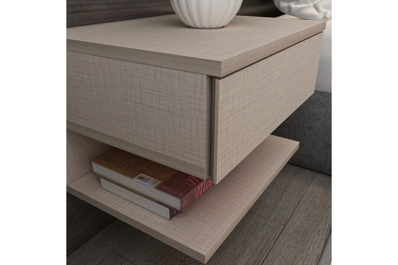 Telo Sängbord 45 cm - Beige - Möbler - Bord & matgrupp - Avlastningsbord & sidobord - Sängbord & nattduksbord