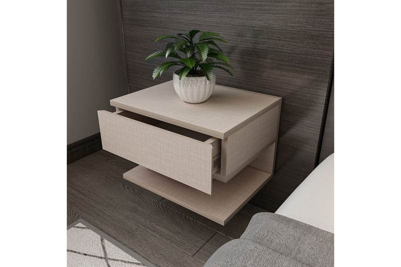 Telo Sängbord 45 cm - Beige - Möbler - Bord & matgrupp - Avlastningsbord & sidobord - Sängbord & nattduksbord