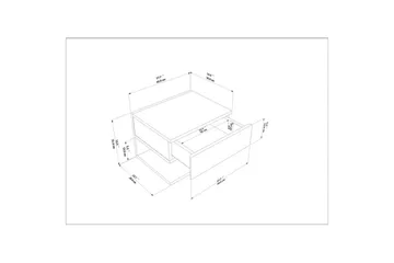 Telo Sängbord 45 cm - Ek - Möbler - Bord & matgrupp - Avlastningsbord & sidobord - Sängbord & nattduksbord