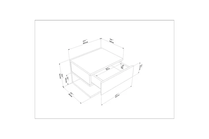 Telo Sängbord 45 cm - Ek - Möbler - Bord & matgrupp - Avlastningsbord & sidobord - Sängbord & nattduksbord