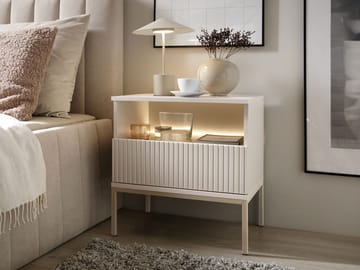 Tenorio Sängbord 54 cm - Beige - Möbler - Bord & matgrupp - Avlastningsbord & sidobord - Sängbord & nattduksbord