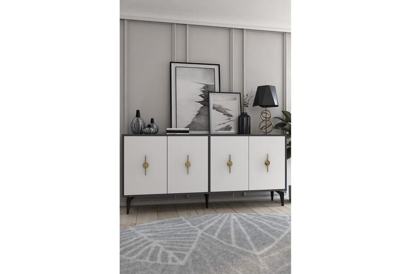 Thylen Konsollbord 180 cm - Antracit/Vit - Möbler - Bord & matgrupp - Avlastningsbord & sidobord - Konsolbord & hallbord