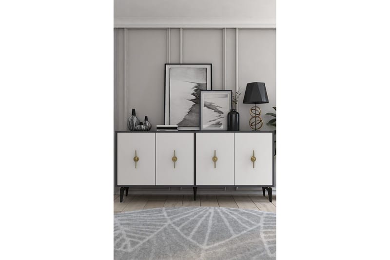 Thylen Konsollbord 180 cm - Antracit/Vit - Möbler - Bord & matgrupp - Avlastningsbord & sidobord - Konsolbord & hallbord