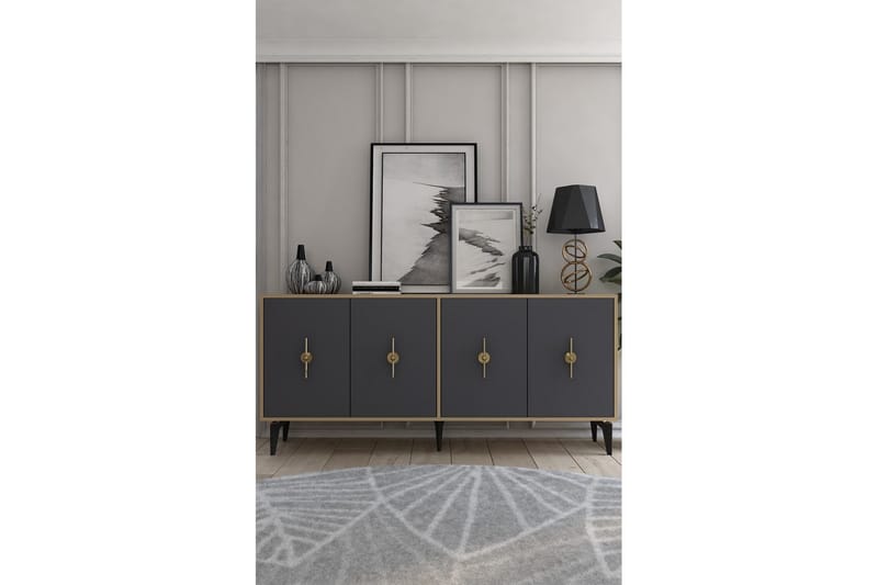 Thylen Konsollbord 180 cm - Ek/Antracit - Möbler - Bord & matgrupp - Avlastningsbord & sidobord - Konsolbord & hallbord